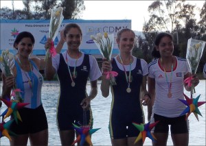 Beatriz e Fabiana: ouro no Double Skiff Peso-Leve  (Foto: CBR)