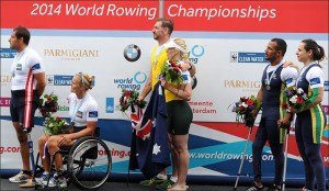 Michel e Josiane: bronze no Mundial (Foto: Detlev Seyb/FISA)