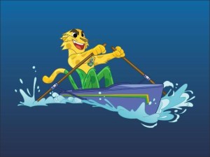 Ginga, mascote do Time Brasil para o remo (COB/Divulgação)