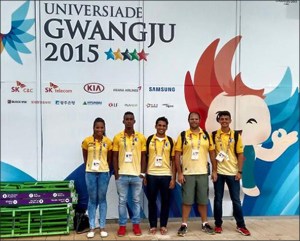 Equipe brasileira na Universíade em Gwangju (Foto: Divulgação)
