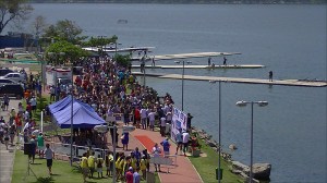 Lagoa recebeu bom público na 2ª Regata (Foto: Remo em Voga)