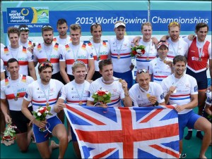 Britânicos conquistaram Mundial Sênior 2015 (Foto: Dtlev Seyb-MyRowingPhoto)