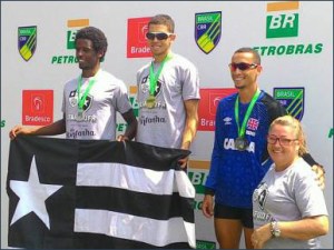 Pódio carioca no Single Skiff PL S23 (Foto: Eliane Geral)